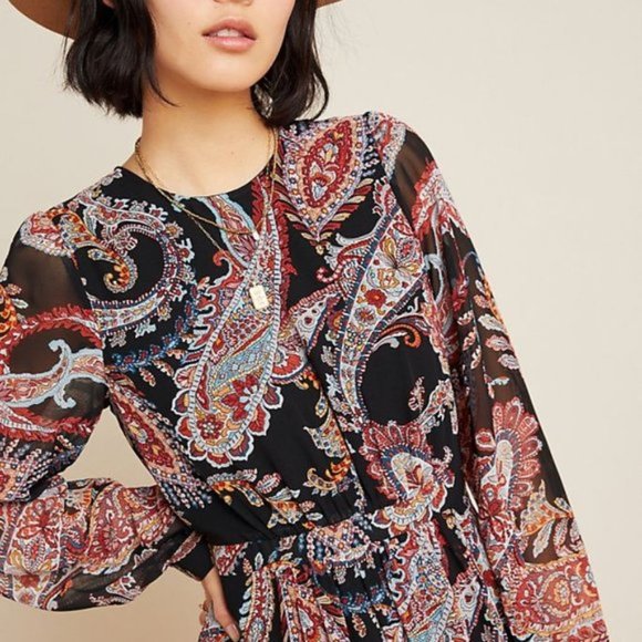 NEW Anthropologie Paisley Maxi Dress - Picture 3 of 6